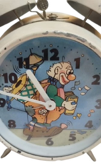 1970’LER ORİJİNAL HAREKETLİ SOKAK ÇALGICISI KURMALI ÇALAR SAAT ÇİFT ÇANLI MEKANİK  ÇALIŞIR DURUMDA  NADİR