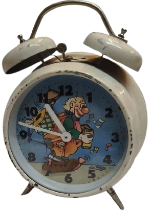 1970’LER ORİJİNAL HAREKETLİ SOKAK ÇALGICISI KURMALI ÇALAR SAAT ÇİFT ÇANLI MEKANİK  ÇALIŞIR DURUMDA  NADİR