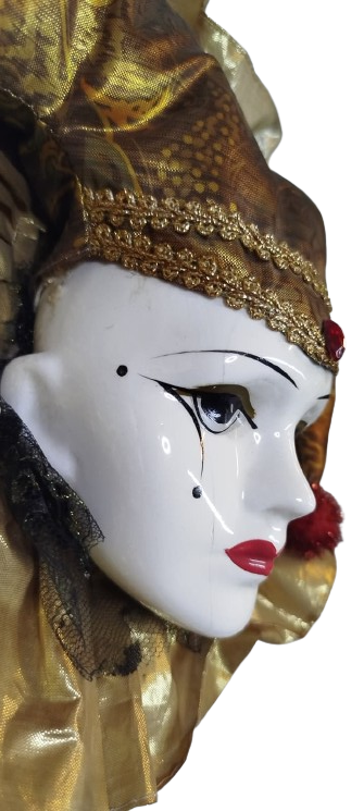 PORSELEN AĞLAYAN PALYAÇO (PIERROT) MASKESİ DUVAR SUSU