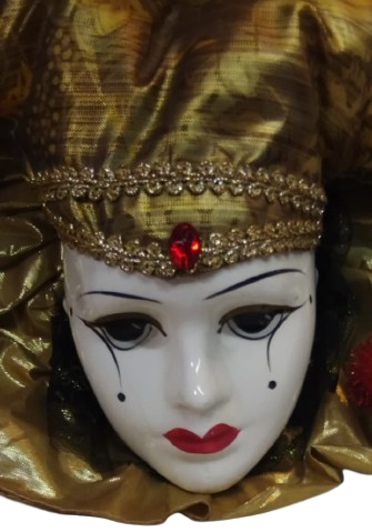 PORSELEN AĞLAYAN PALYAÇO (PIERROT) MASKESİ DUVAR SUSU