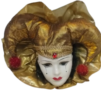 PORSELEN AĞLAYAN PALYAÇO (PIERROT) MASKESİ DUVAR SUSU