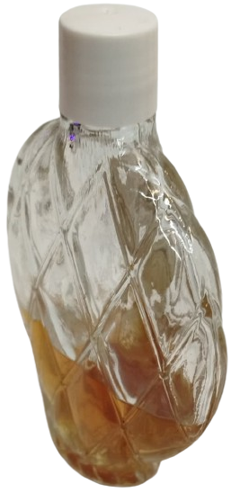 1950-60 DÖNEMİ KONTES “ZAMBAK” KOLONYASI KABARTMALI CAM ŞİŞE ORİJİNAL YARIM DOLU  NADİR