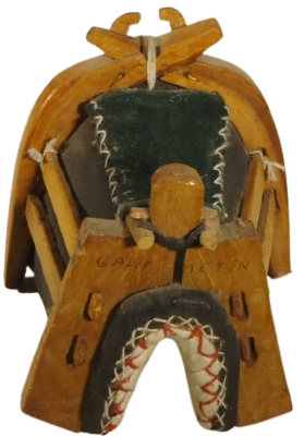 1970 DÖNEMİ EL YAPIMI MİNYATÜR EŞEK SEMERİ TAMAMEN OTANTİK ASLINA UYGUN ÇOK NADİR