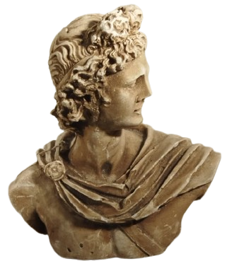  ANTİK YUNAN VE ROMA MİTOLOJİSİNİN EN ÖNEMLİ FİGÜRLERİNDEN BİRİ OLAN TANRI APOLLON  MERMER TOZU HEYKEL