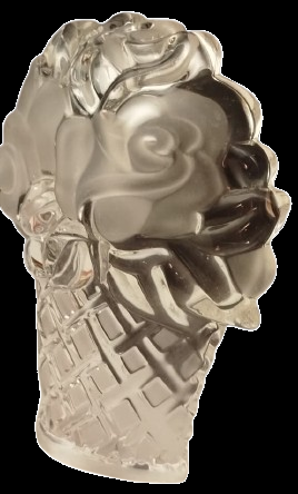 SEPET VAZODA GUL YAPRAKLARI ACMIS CİCEKLER CAM UZERİ KABARTMA 