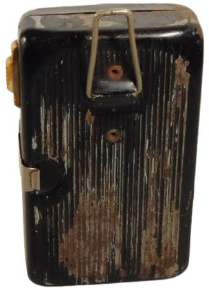 METAL YASSI PİL İLE CALISAN MERCEK CAMLI EL FENERİ