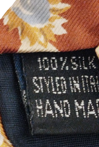 İTALY COTTON BAR LÜKS %100 İPEK DAMALI AY ÇİÇEĞİ DESENLİ KRAVAT