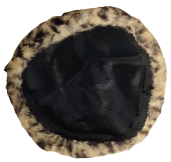 1950 LER DÖNEMİNE AİT VINTAGE LEOPAR DESENLİ KÜRK  BAYAN BERET (BERE ŞAPKA) BAYAN SAPKA
