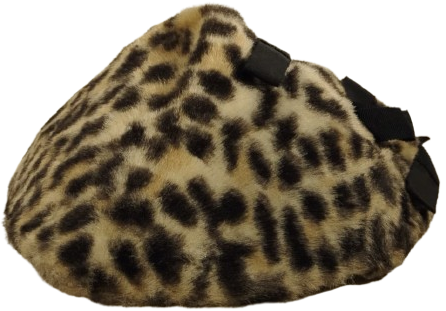 1950 LER DÖNEMİNE AİT VINTAGE LEOPAR DESENLİ KÜRK  BAYAN BERET (BERE ŞAPKA) BAYAN SAPKA