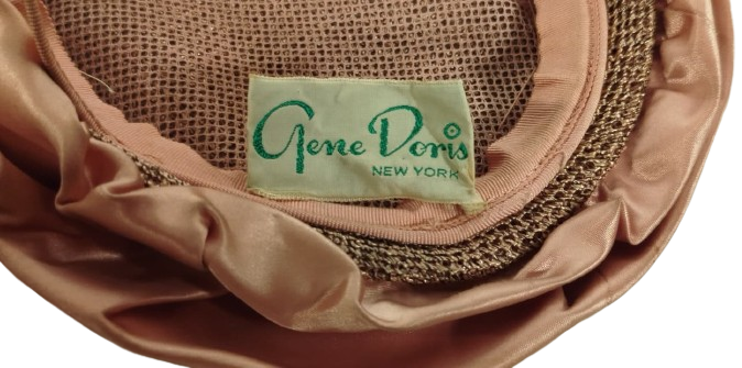 1950 GENE DORIS NEW YORK BAYAN SAPKA CLOCHE PILLBOX MODELİ ŞAPKA