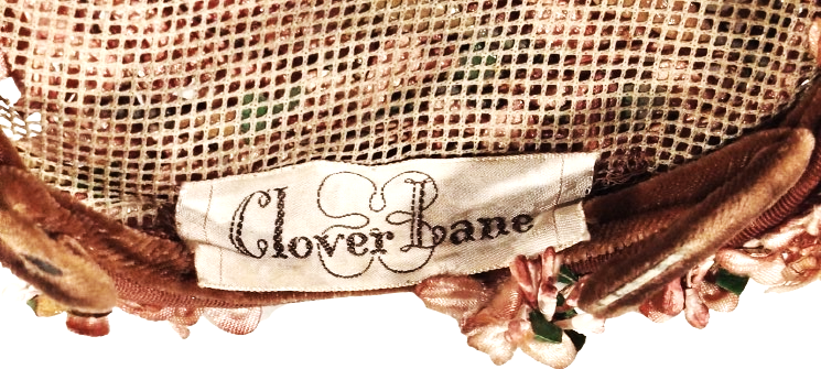 1940  CLOVER LANE USA AMERİKAN PORTAKAL CİCEGİ BAYAN SAPKA