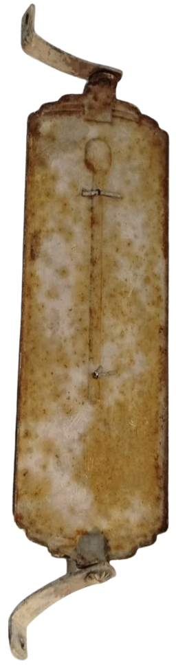 USA METAL FERST SAVİNGS AND LGAM METAL AYAKLI TERMOMETRE EV İCİ SICAKLIK SOGUKLUK OLCER DERECE CAM CUBUK İCERSİNDE KIRMIZI CIVA 