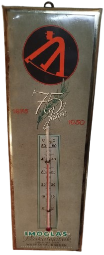 İMOGLAS TENEKE TERMOMETRE EV İCİ SICAKLIK SOGUKLUK OLCER DERECE CAM CUBUK İCERSİNDE KIRMIZI CIVA