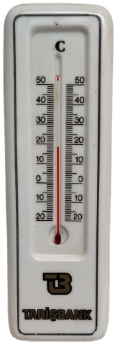 TARİSBANK MELAMİN TERMOMETRE EV İCİ SICAKLIK SOGUKLUK OLCER DERECE CAM CUBUK İCERSİNDE KIRMIZI CIVA
