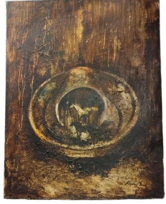 BİR GOZUN İCİNDE KOSAN İKİ ADET YILKI ATI SANATCI RUSTEM YAVUZ İMZALI