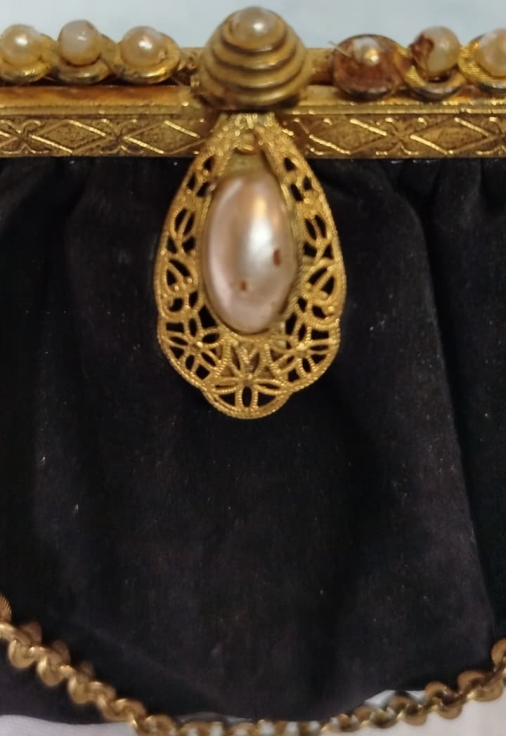 1920 LER OSMANLI DÖNEMİNE AİT VINTAGE AVRUPA İNGİLİZ ÜRETİMİ AKŞAM GECE ÇANTASI (EVENING CLUTCH/PURSE)