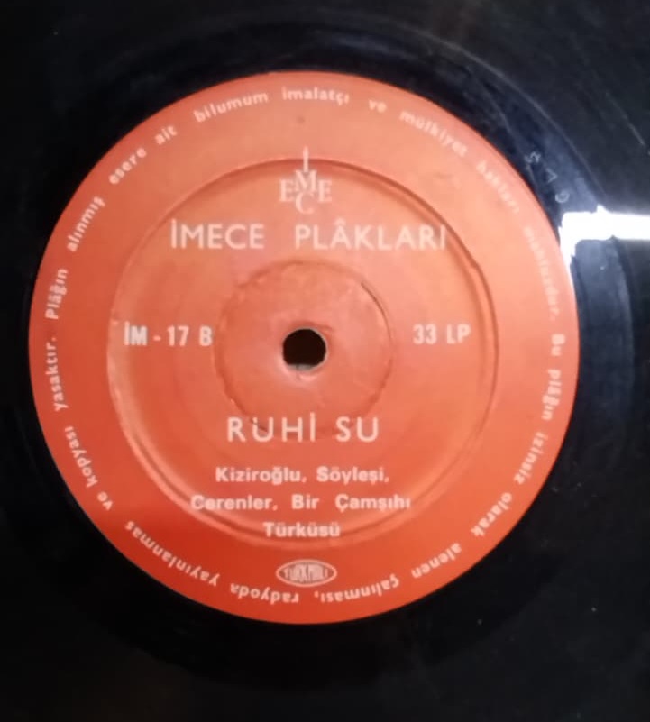 RUHİ SU -SEFERBERLİK TÜRKÜLERİ VE KUVAYİ MİLLİYE DESTANI LP 33 LÜK PLAK (1971 /  ORJINAL BASKI İMECE PLAK)