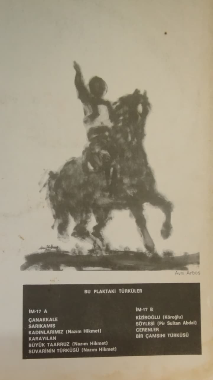 RUHİ SU -SEFERBERLİK TÜRKÜLERİ VE KUVAYİ MİLLİYE DESTANI LP 33 LÜK PLAK (1971 /  ORJINAL BASKI İMECE PLAK)