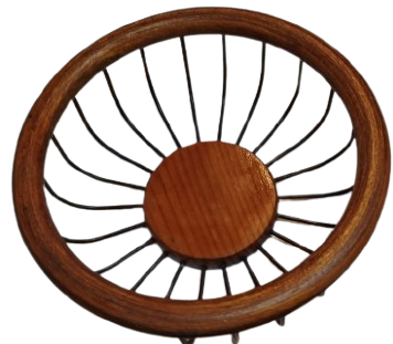 BADA VOVA KASESİ AVRUPA SANATCI TASARIM URUNU BASKET FORMUNDA MEYVE SEPETİ  CELİK VE ZEYTİN AGACINDAN