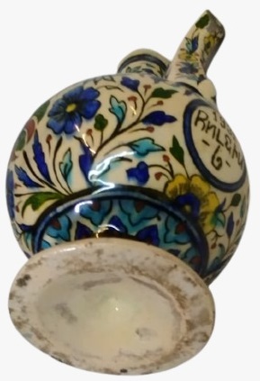 1931 TARİHLİ KÜTAHYA TARZI ÖZEL İMALAT VAFTİZ İBRİĞİ  İMZALI SEREMONİ USTA HACI MİNYAS 