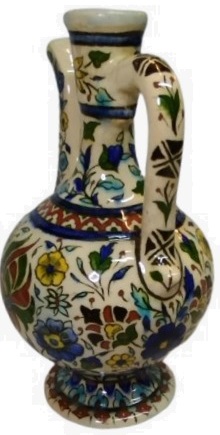 1931 TARİHLİ KÜTAHYA TARZI ÖZEL İMALAT VAFTİZ İBRİĞİ  İMZALI SEREMONİ USTA HACI MİNYAS 