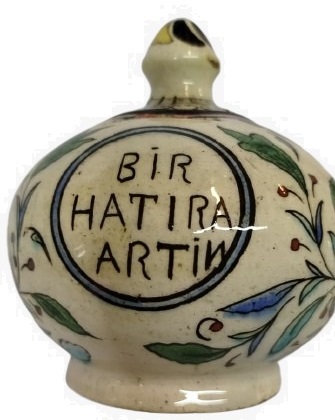 1930 OSMANLI ERMENİ USTA HACI MİNYAS EL YAPIM KUTAHYA  CİNİ KUMBARA  BİR HATIRA ARTİN