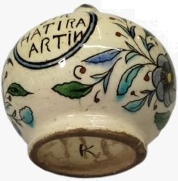 1930 OSMANLI ERMENİ USTA HACI MİNYAS EL YAPIM KUTAHYA  CİNİ KUMBARA  BİR HATIRA ARTİN