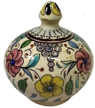 1930 OSMANLI ERMENİ USTA HACI MİNYAS EL YAPIM KUTAHYA  CİNİ KUMBARA  BİR HATIRA ARTİN