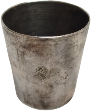 1950 LER DÖNEM CHRISTOFLE FRANSA MARKALI GÜMÜŞ KAPLAMA METAL ARGENTÉ SILVER PLATED BEBEK MAMA BARDAĞI 