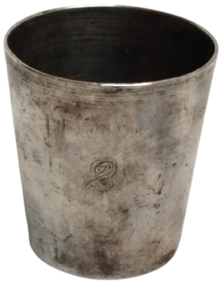 1950 LER DÖNEM CHRISTOFLE FRANSA MARKALI GÜMÜŞ KAPLAMA METAL ARGENTÉ SILVER PLATED BEBEK MAMA BARDAĞI 