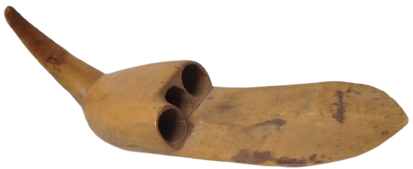 OSMANLI DÖNEMİ EL YAPIMI 1 ADET AHŞAP ELLİK  SİMSİRDEN  ORAK VEYA TIRPAN KULLANIM YARDIMCISI