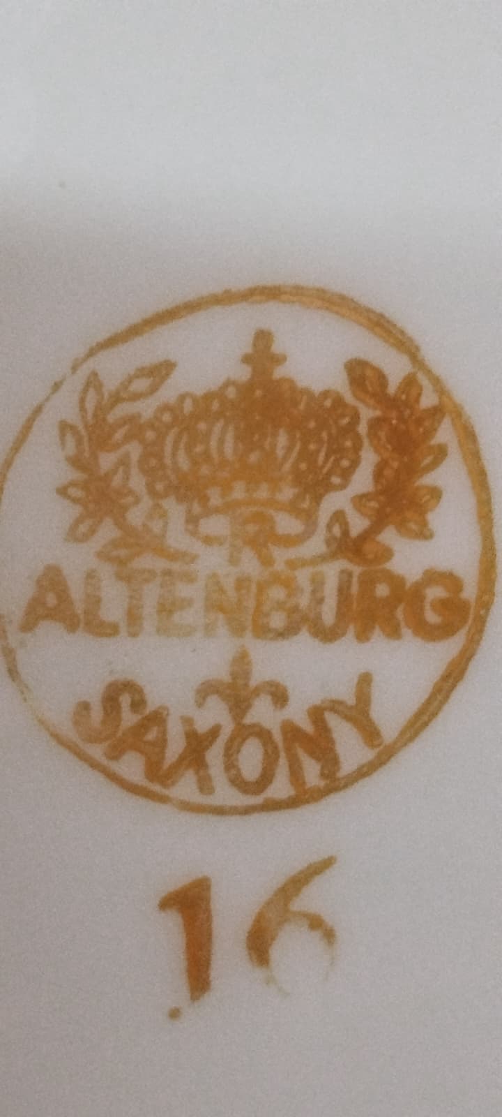 1935 ALTENBURG SAXONY 16 PORSELEN GERMANY CAYDANLIK EL BOYAMA SCHILDE PORZELLANFABRIK ROSCHÜTZ ÜRETİMİ