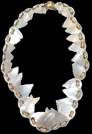 OSMANLI ANTİKA EL YAPIMI OZEL TASARIM SEDEF ÇINAR YAPRAĞI KESİMİ BAYAN KOLYE ÖZEL ZANAAT PARÇASI