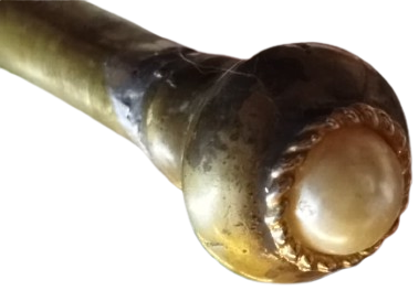 OSMANLI PİRİNC SAPLI KIZILCIK BASTON  SOSYAL STATÜ VE ZARAFETİN EN ÖNEMLİ SİMGELERİNDEN