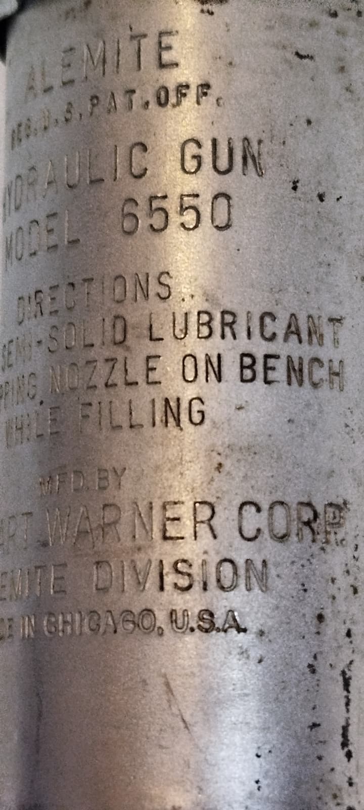USA ÜRETİMİ ALEMİTA (ALEMITE) HYDRAULIC GUN MODEL 6550 HİDROLİK GRES YAĞ BASMA TABANCASI 