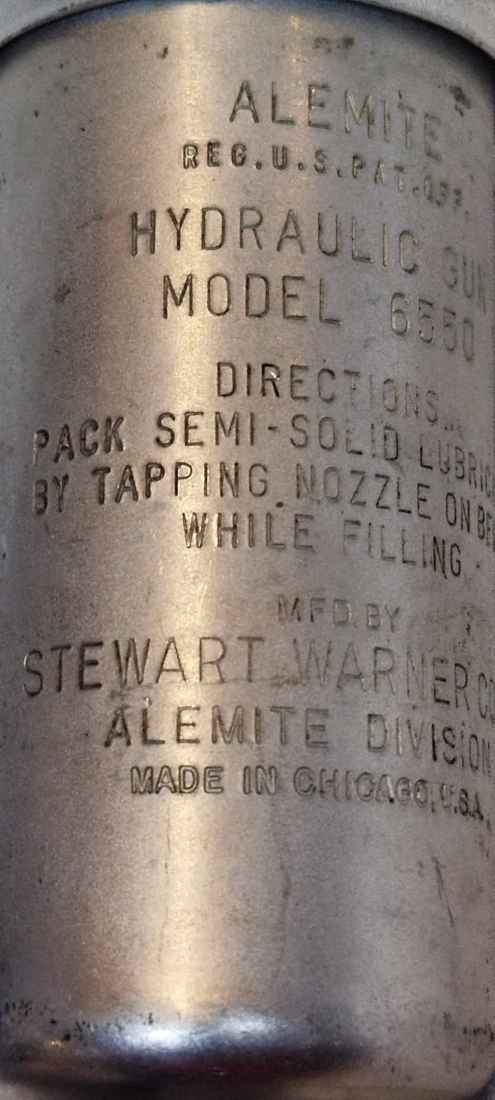 USA ÜRETİMİ ALEMİTA (ALEMITE) HYDRAULIC GUN MODEL 6550 HİDROLİK GRES YAĞ BASMA TABANCASI 