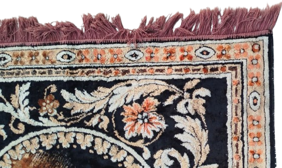 NADİR VE MANEVİ DEĞERİ YÜKSEK HZ. İSA FLOS EL TEZGAH DOKUMA  SACAKLI DUVAR HALI SI