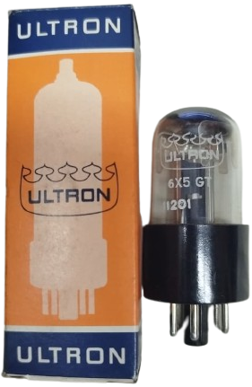 ULTRON 6X5 GT VACUUM TUBE LAMBA KULLANILMAMIŞ KUTUSUNDA (FULL-WAVE RECTIFIER) GERMANY