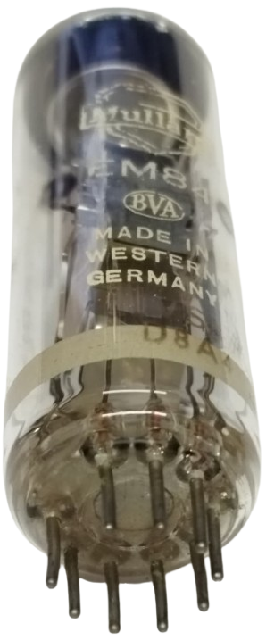 1960 MULLARD EM84 GOZ LAMBASI TUNING (AYAR) TÜPÜDÜR TÜP ÇALIŞTIĞINDA ÖN YÜZEYİNDE YEŞİL BİR IŞIK YANAR.