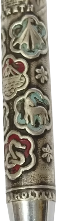 JARUSALEM SOUYENIR FROM ROLYLAND NAZARYLAND SABRA GÜMÜŞ OTOMATİK TUKENMEZ KALEM