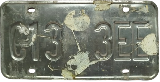 USA AMERİKA NEW YORK C13 3EE TRAFİKDE KULLANILMIS METAL ALUMİNYUM FOSFORLU ORJINAL PLAKA