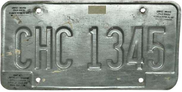 USA AMERİKA OHIO BIRTHPLACE OF AVIATION CHC 1345 CUYAHOGA TRAFİKDE KULLANILMIS METAL SAC ORJINAL PLAKA