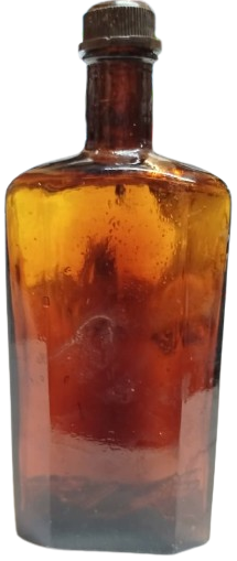 1940 BAKALİT KAPAKLI KAHVERENGİ 250 MG ECZA EL YAPIM İLAC SİSESİ SİSE CAM YERLİ URETİM