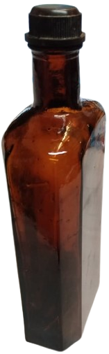 1940 BAKALİT KAPAKLI KAHVERENGİ 250 MG ECZA EL YAPIM İLAC SİSESİ SİSE CAM YERLİ URETİM
