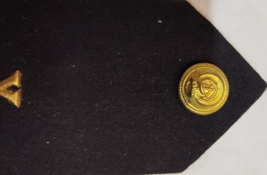 1970 TC TÜRK ASKERİ DENİZ KUVVETLERİNDE YEDEK SUBAY  KULLANDIGI CİFT OMUZ APOLET 