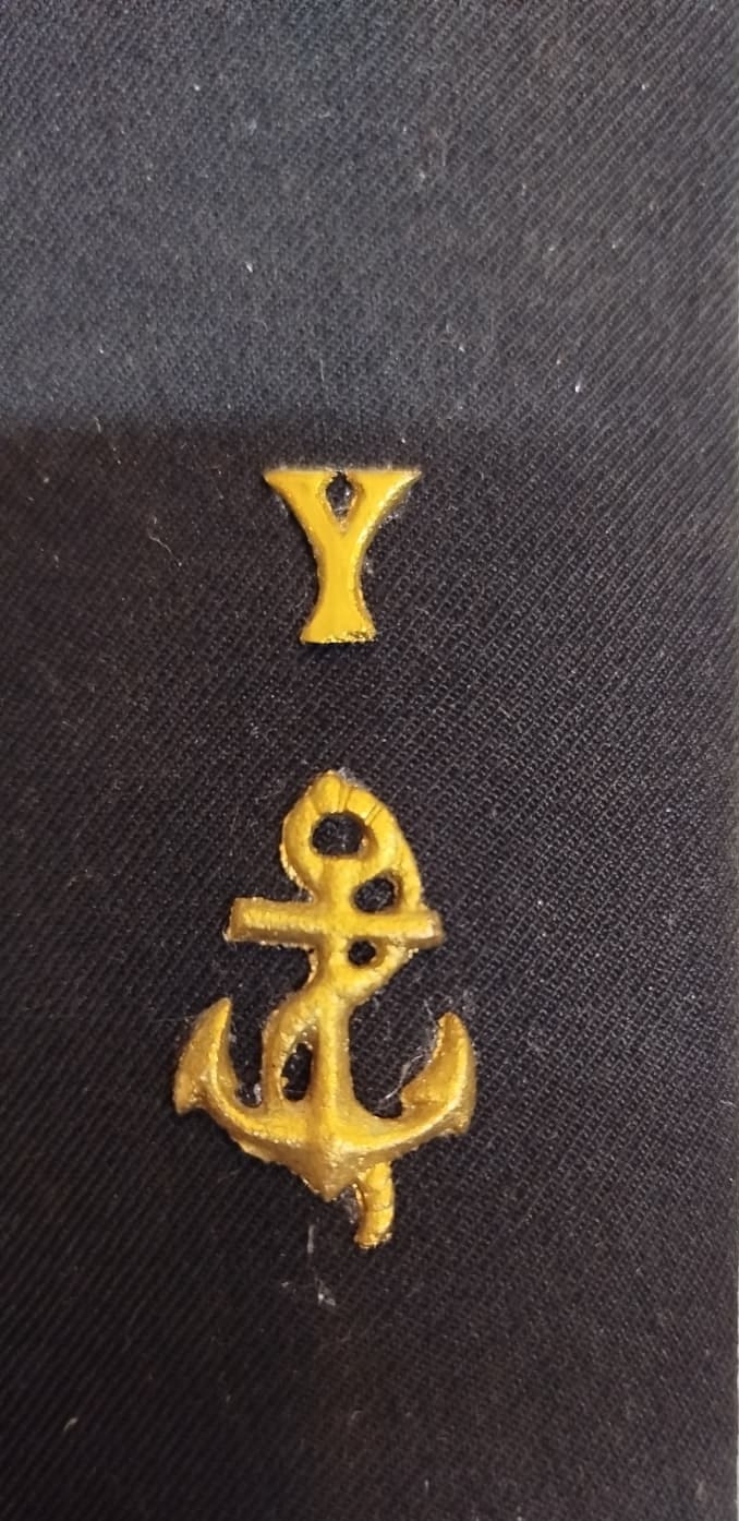 1970 TC TÜRK ASKERİ DENİZ KUVVETLERİNDE YEDEK SUBAY  KULLANDIGI CİFT OMUZ APOLET 