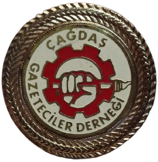 ÇAĞDAŞ GAZETECİLER DERNEĞİ (ÇGD) SICAK MİNE İŞÇİLİKLİ HATIRA MADALYASI YUVARLAK FORMDA