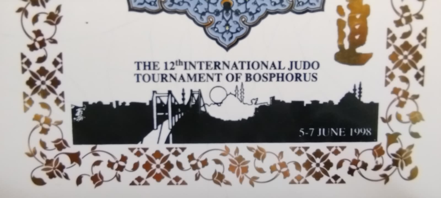 1998 TÜRKİYE JUDO FEDERASYONU 12. ULUSLARARASI BOĞAZİÇİ TURNUVASI HATIRA PLAKETİ SERAMİK