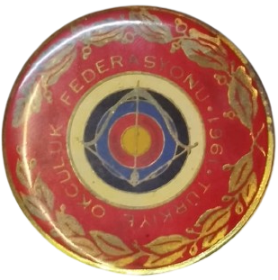 1961 TÜRKİYE OKÇULUK FEDERASYONU NOSTALJİK KOLEKSİYON YAKA ROZETİ 