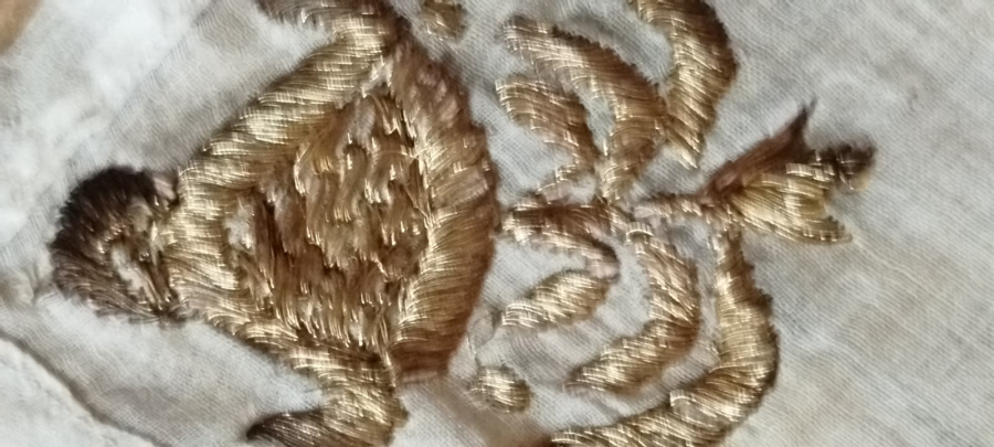 1900 OSMANLI ALTIN TEL KIRMA CEVRE DORT KENER EL İSLEME KARE FORMDA OZEL GUNLER İCİN